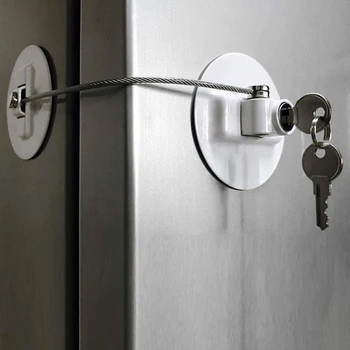 

Children Safe Lock Multi Use Latches Window Refrigerator Safe Limits Lock for Drawer Door with Key TN88