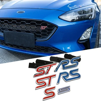 

3D metal car stickers Net in front hood car accessories For Ford Fusion focus 2 ST RS S car sticker Styling