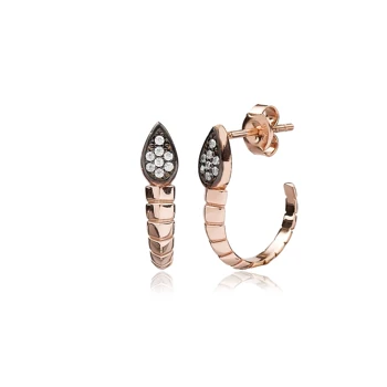 

SPENTA Jewelry Snake Stud Earrings Turkish Handmade Snake Earring 925 Sterling