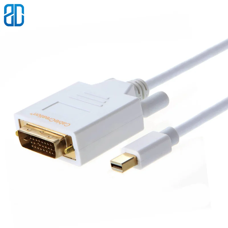 Мини DP к DVI Кабель Mini DisplayPort адаптер Шнур для MacBook 2009 2015 серийный IMac Mac мини Dell HP