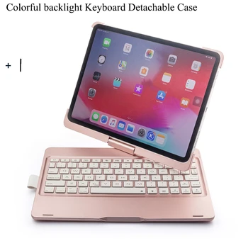 

For iPad Pro 11'' Rotate Colorful Backlight Wireless Bluetooth Keyboard Case Cover For iPad Pro 11 inch ABS+PC Fundas