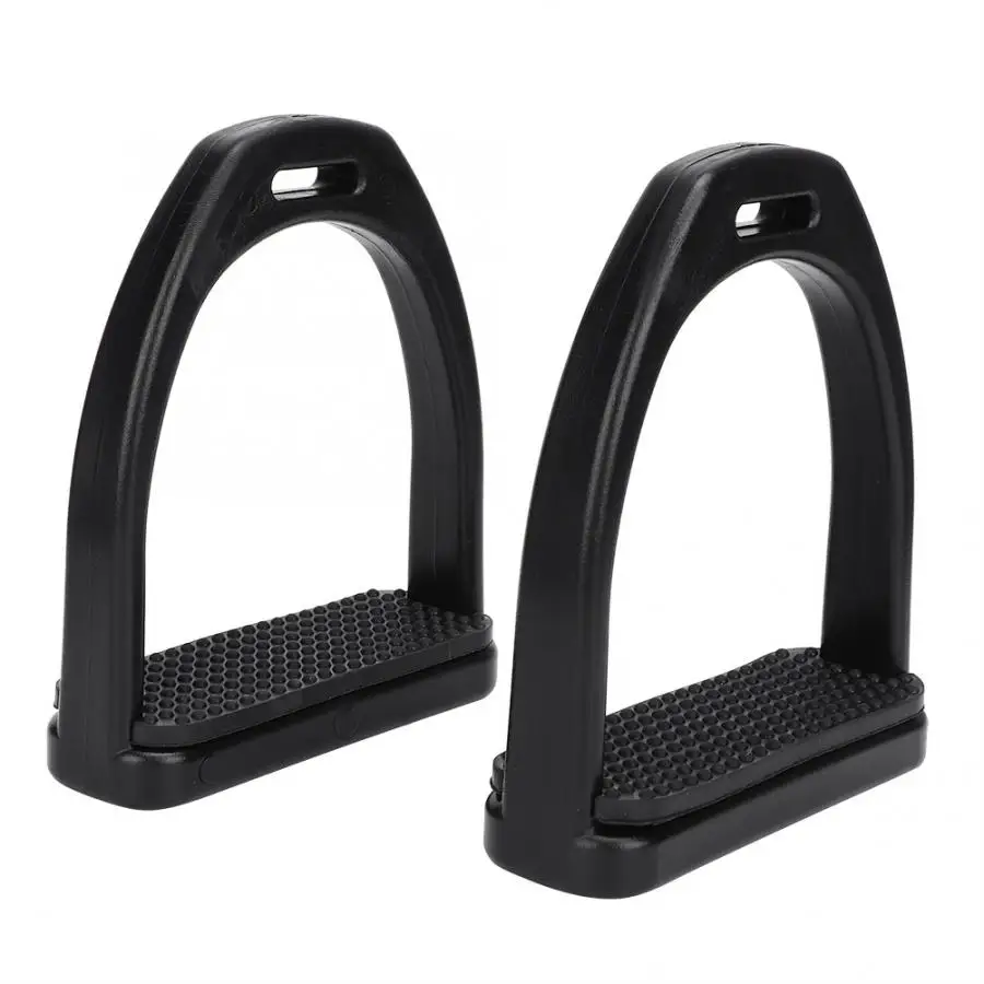 2 Pcs Farm Animal Tools High Strength Plastics Stirrups with Black Non-slip Rubber Pad Horse Tool Accessories farming Products
