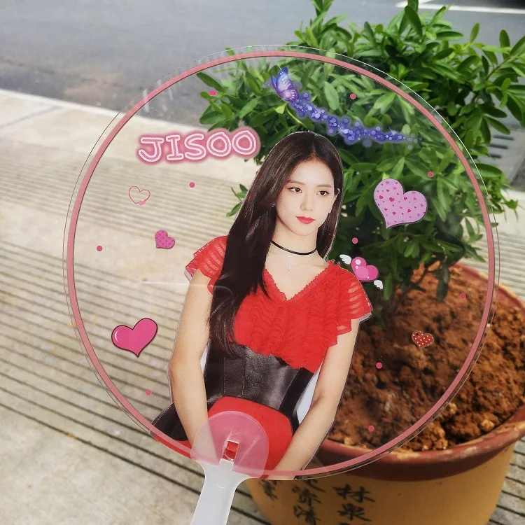 KPOP BlackPink New Album Kill This Love PVC Transparent Round Fans Summer Gift Party Decoration JISOO LISA JENNIE LXX191