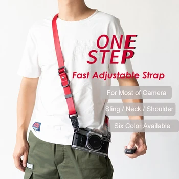 

Camera Nylon + PU Leather One Step Fast Adjustable Shoulder Sling Neck Strap Rope for Canon Nikon SLR Mirriorless Digital Camera