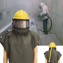 6 шт./компл. пвх абс материал пескоструйная Защитная пескоструйная обработка капюшон Пескоструйный Аппарат шлем пескоструйная защитная маска