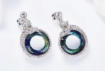 

YAM05 925 Silver Zircon Earrings Simple Zircon Lady's Earrings Wedding Gift