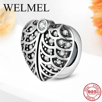 

New Real 925 Sterling Silver Clear Zircon Heart Stopper Silicone Beads Fit Original European Bracelet Charm Jewelry Making
