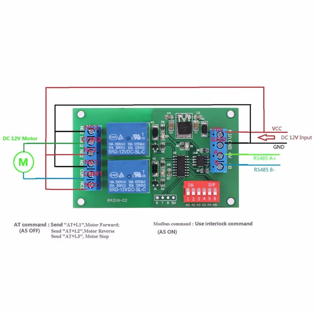 RTU& AT команда 2 RS485 Реле PLC контроллер UART последовательный порт Swit ассортимент