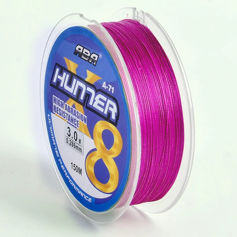 Pink 150m ABA высокая прочность 8 нитей PE плетеная леска 80 фунтов 150 м - Цвет: Pink 150m