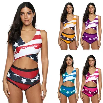 

2020 Women's Sexy Split Swimsuit Large Size 2 Pcs Swimwear Swimsuit Printing Delicate Comfortable Fashion Simplicity Sweet