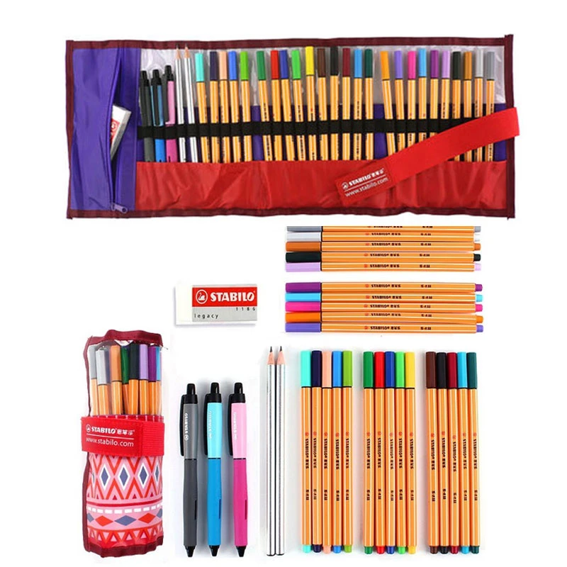 Berg kleding op Ambtenaren boog Stabilo Point 88 Pens | Stabilo Point 88 Set | Stabilo Fine Markers |  Stabilo Fineliners - Porous-point Pens - Aliexpress