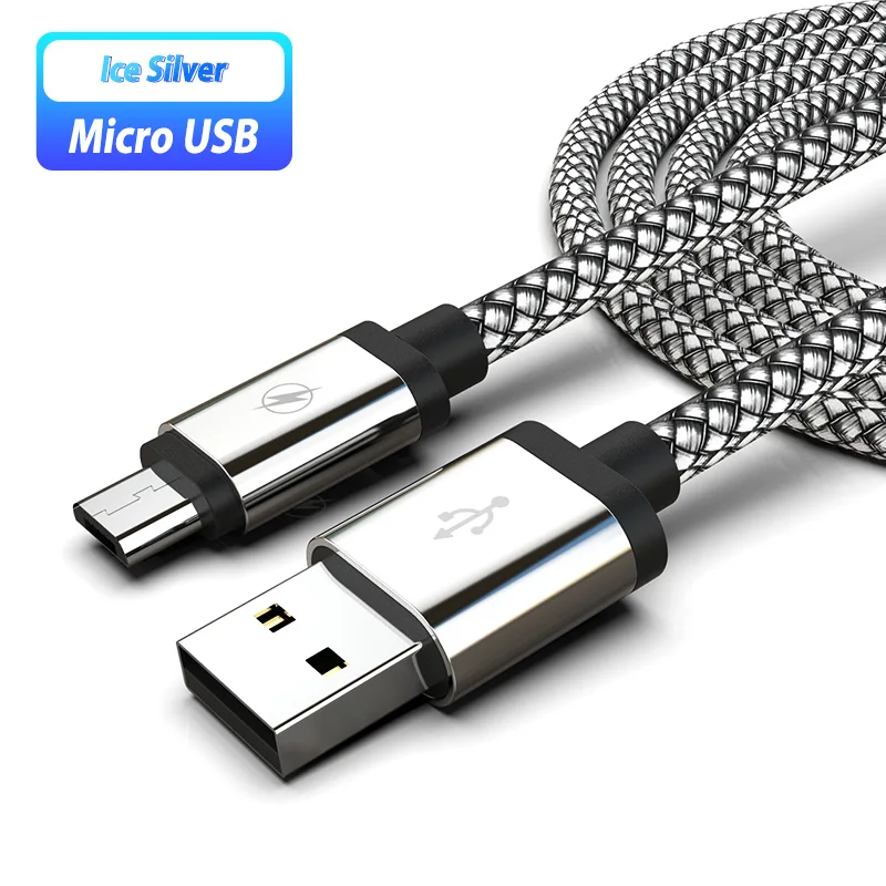 

Micro USB Cable 2.4A Fast Charging USB Charger Data Cable For Samsung Xiaomi mi 8 Micro usb Android Phone adapter charging cable