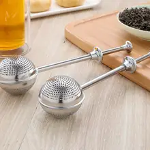 200 шт 18 см ложка из нержавеющей стали Выдвижная шариковая форма металлическое фиксирующее инфузионное чайное ситечко фильтр Squeeze SN2602