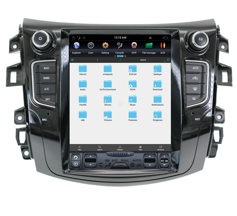 Cheap 10.4" tesla style vertical screen android 8.1 Six core Car GPS radio Navigation for Nissan Navara NP300 Terra Renault Alaskan 2