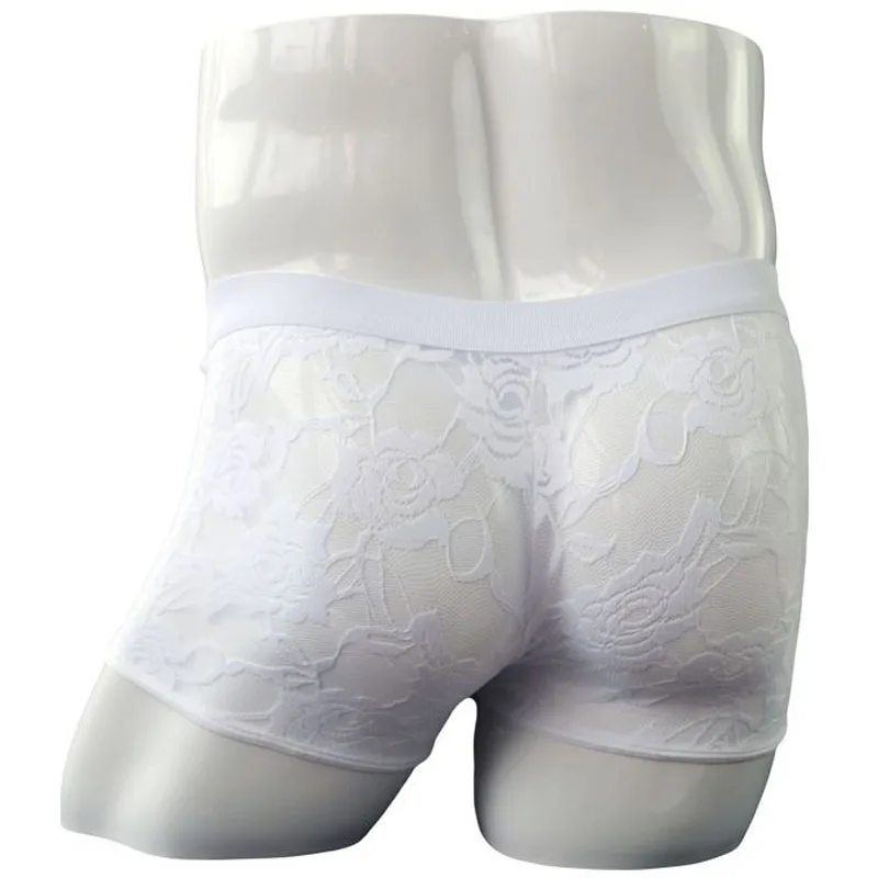 Sexy Men Sissy Gay Floral Lace Brief Panties Cut Out Crotch Pouch Underwear Crossdresser Fetish Under Pants Lingerie Outfit