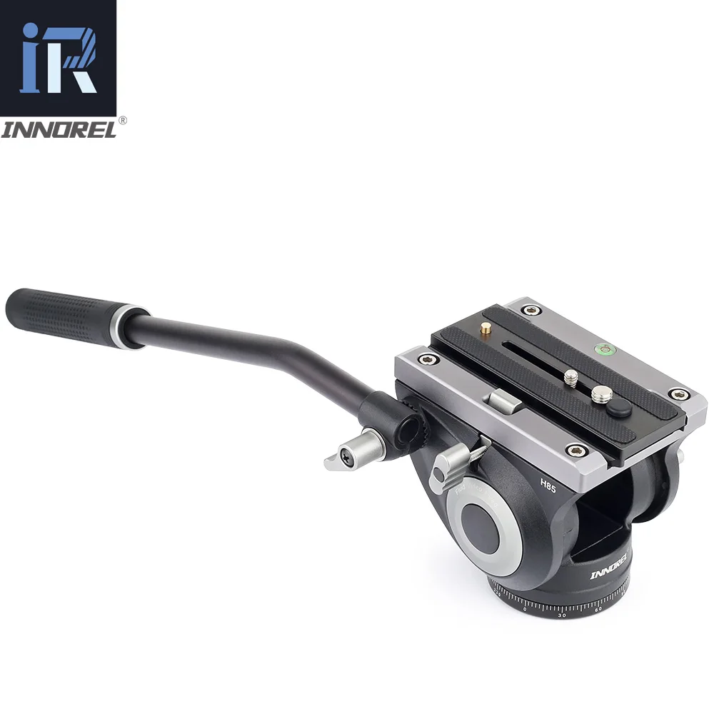 Video Fluid Head H85 CNC technology 10kg load Hydraulic Damping adjustable Tripod Heads Manfrotto 501PL Q. R. Plate for Monopod