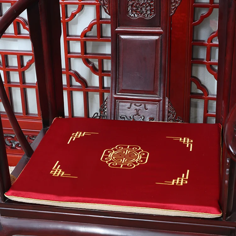 Новый 2019 вышивка Lucky в этническом стиле Подушка для сидения из китайского шелка декоративный коврик диван кресло подушка для кресла
