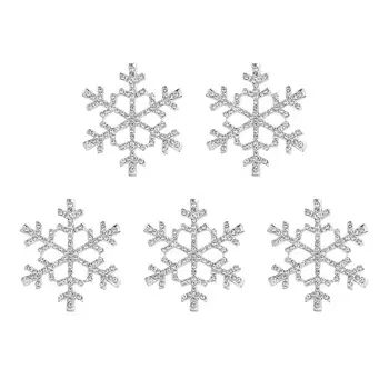 

5pcs 40mm SnowFlake Buttons Hair Clips Hair Styling Christmas Hair Clips For Scrapbooking Craft Hair Barrettes US Local Delivery