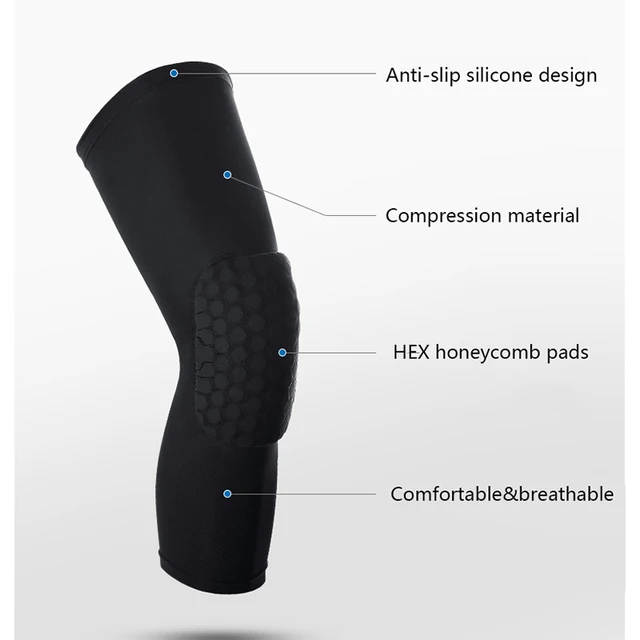 2 Piece Knee Pads for Joints Sleeve Basketball Brace Elastic Kneepad Protective Gear Patella Foam Support Volleyball Support 2