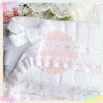 

Japanese Single 3cm Wide White Bilateral Cotton Lace Accessories DIY Clothing Lolita Hair Accessories Material Accessories