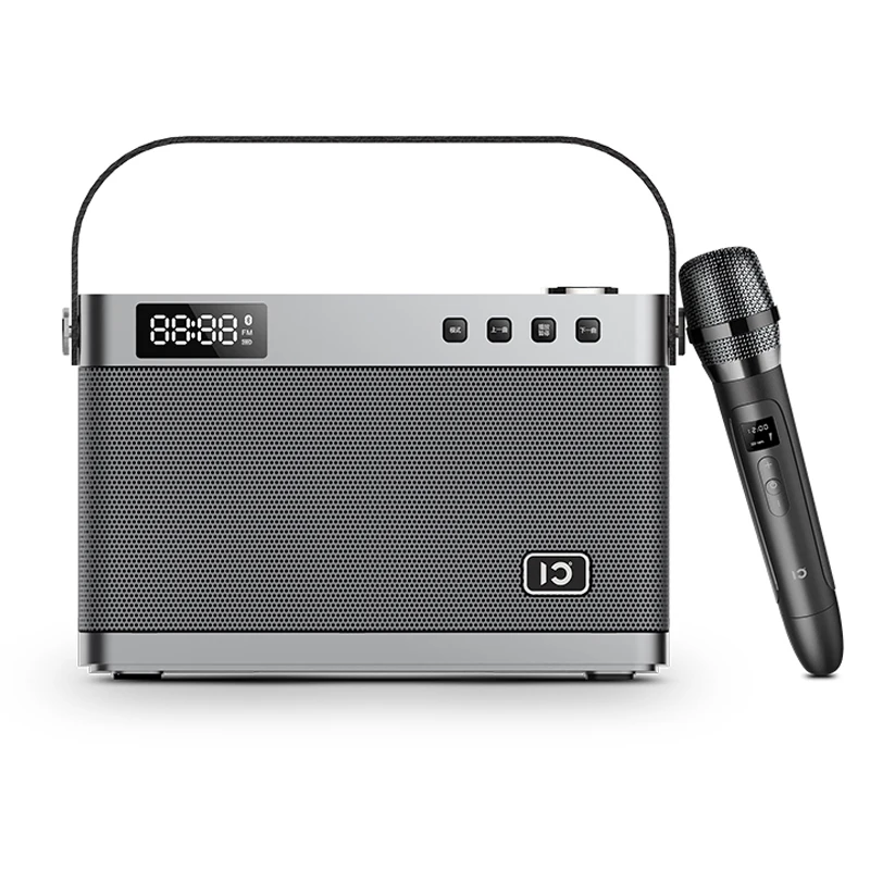 Портативный UHF Bluetooth 5,0 динамик 4000 мАч бас стерео объемный сабвуфер домашний открытый динамик с микрофоном Поддержка подключения гитары