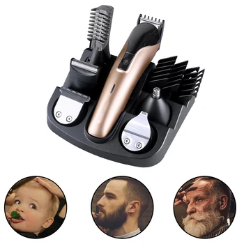 

6 in 1 Professional Rechargeable Electric Hair Clipper Men Hair Clipper Kids Hair Clipper Adjustable Ceramic машинка для стрижки