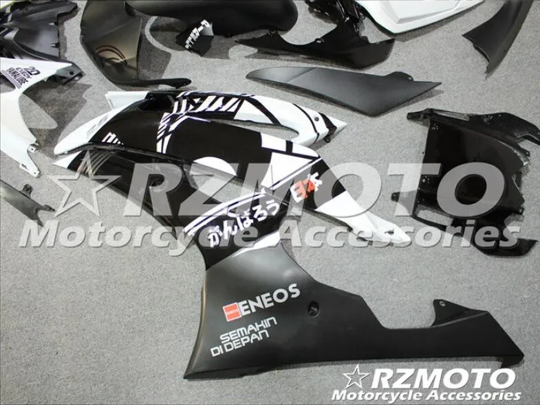 Набор впрыскивателей мотоциклов Обтекатели подходят для YAMAHA YZF-R6-600 2008- 08-16 Кузов Набор на заказ Белый Черный крутой