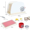 Wooden Kitchen Pretend Play Toy Simulation Wooden Coffee machine Toaster Machine Food Mixer Baby Early Learning Educational Toys 6