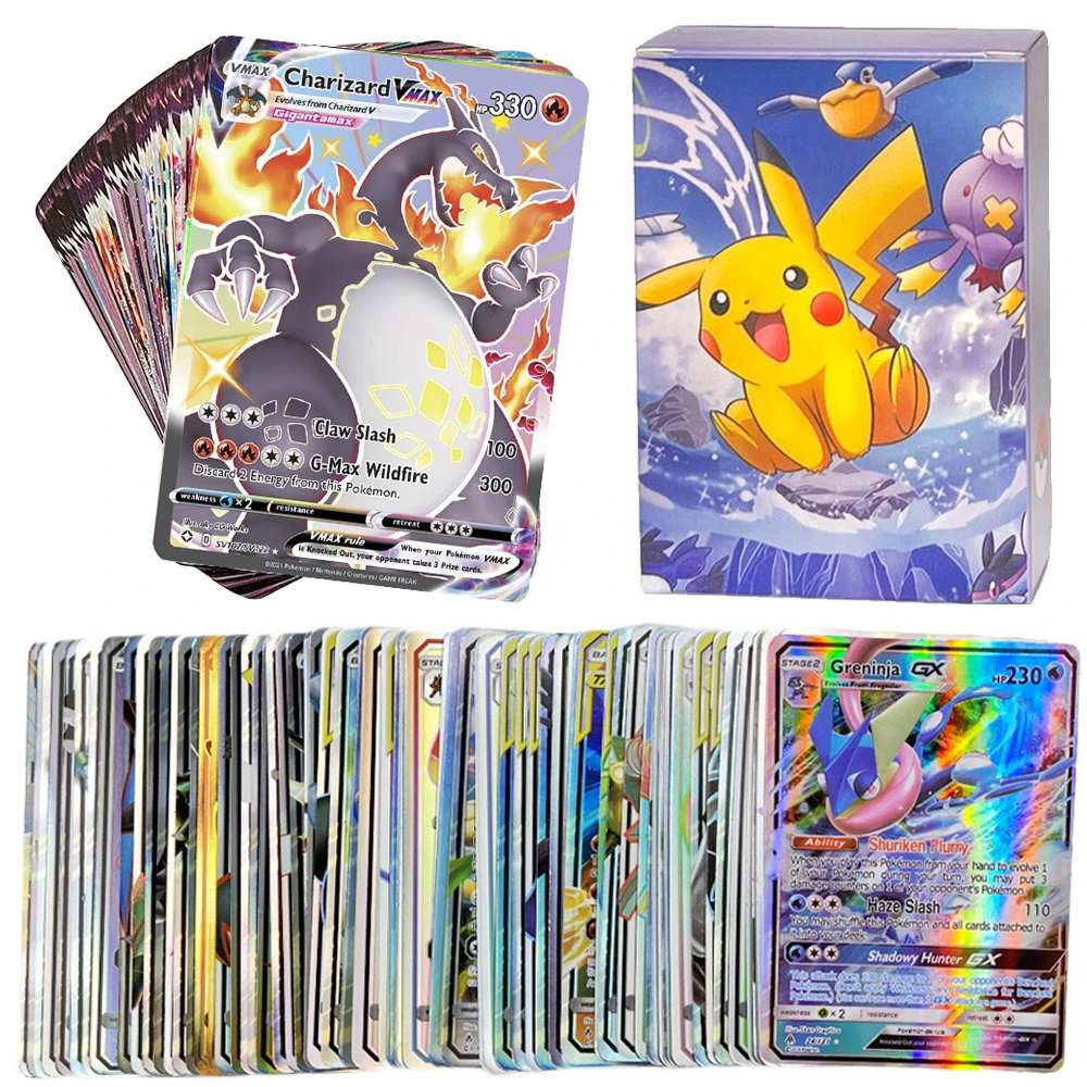 50-300pcs Pokemon 300 V Max 300 Gx Best Selling Children Battle English  Version Game Tag Team Shining Vmax Pokemon Cards - Game Collection Cards -  AliExpress