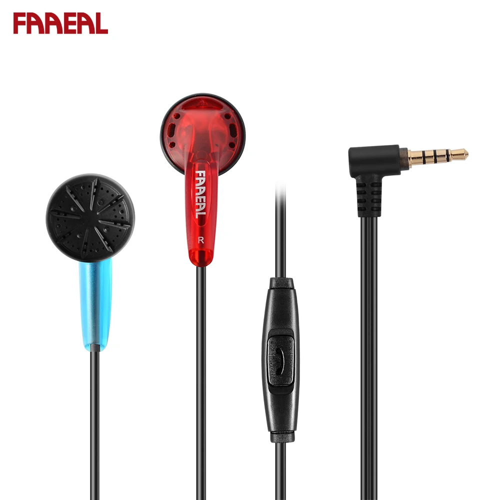 FAAEAL Iris Ancestor 32 ohm In Ear Flat Head Earbuds HiFi Super Bass Earphone 3.5mm Wired Headphones For Xiaomi Smartphones PC
