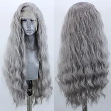 Светлые прямые синтетические 13*3 дюймов Синтетические волосы на кружеве парик термостойкие волокна волос пробор природные для Для женщин девушки париков