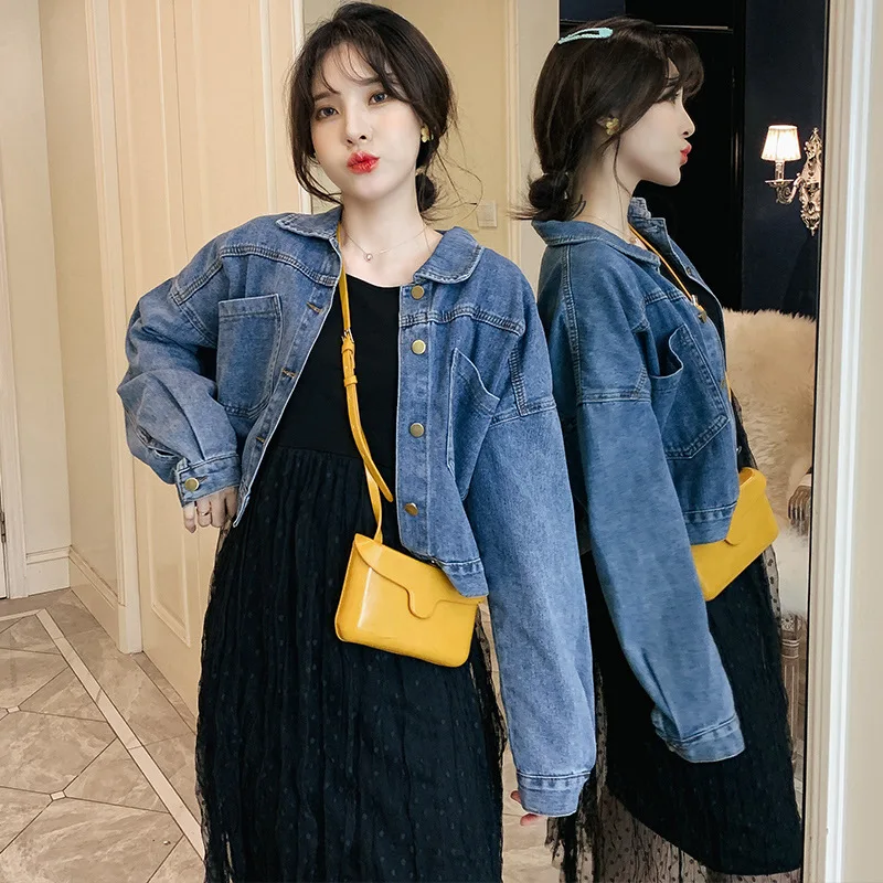 

Maternity Clothes Jeans Coat Autumn Clothing Two-Piece Set Fashion Autumn Clothing Long Sleeve Denim Top Dress Pregnant Women Se