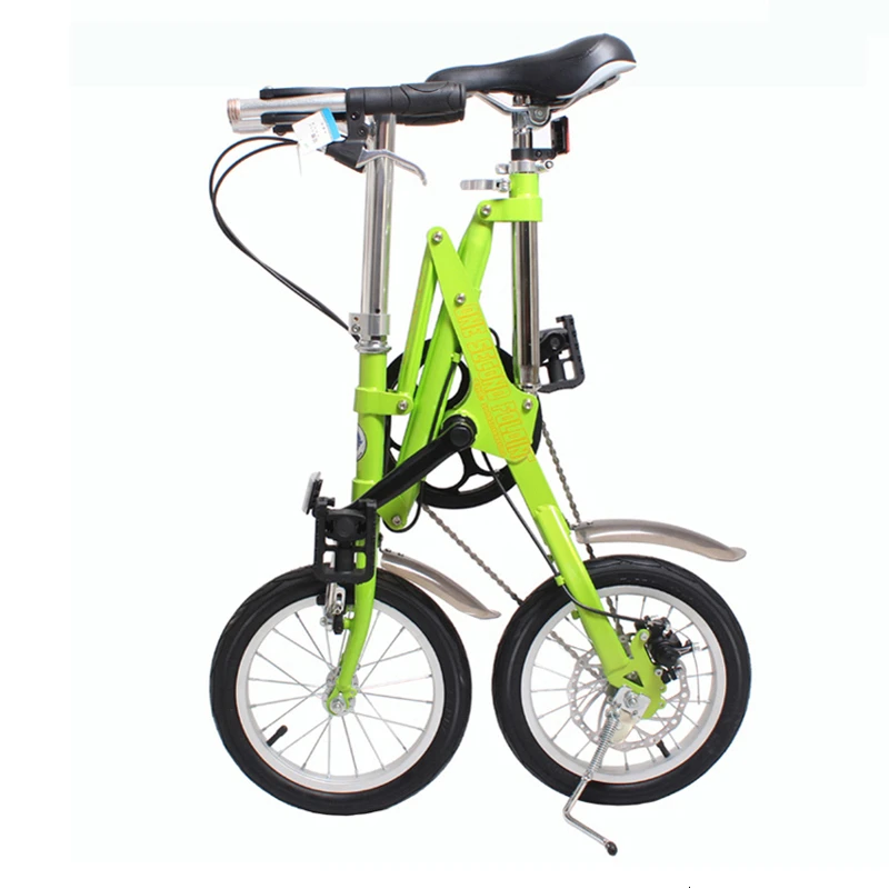 Foldable bicycle 14 16 Inches Easy folding portable Disc brake Single Variable speed Mini Small bike Lightweight Travel Fahrrad