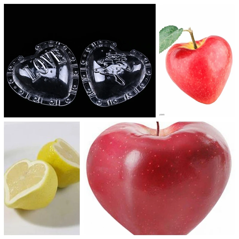 

5pcs/lot Garden Growing Mold Heart/Star Plastic Fruit Vegetable Apple Strawberry Cucumber Shaping Growth Forming Mould