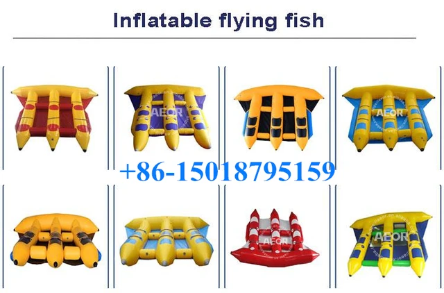 6 Person/Seat Inflatable Flying Fish Towable Tube for Adults
