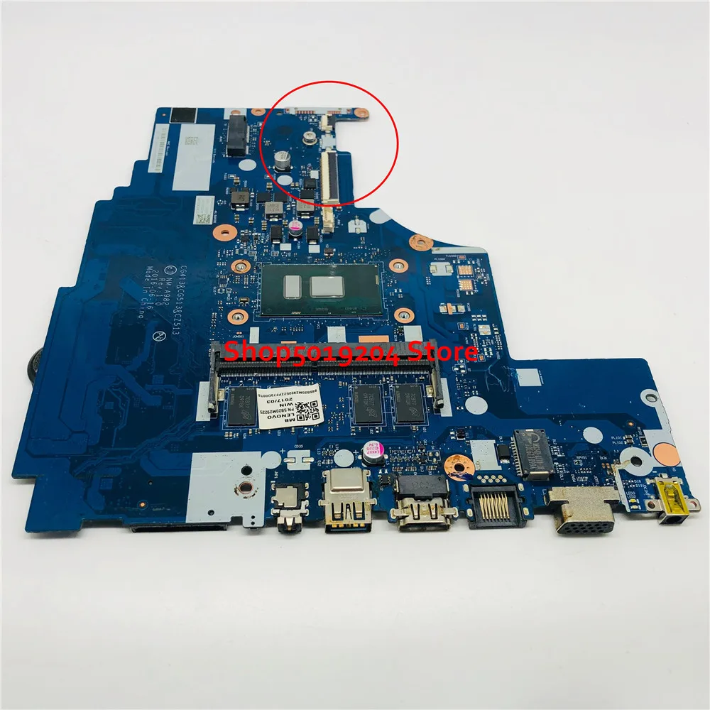 low cost  For lenovo 310-15IKB notebook laptop motherboard I3-7100U NM-A982 FRU 5B20M29225 mainboard
