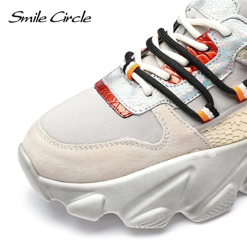 Женские кроссовки Smile Circle повседневные дышащие на плоской подошве со шнуровкой и