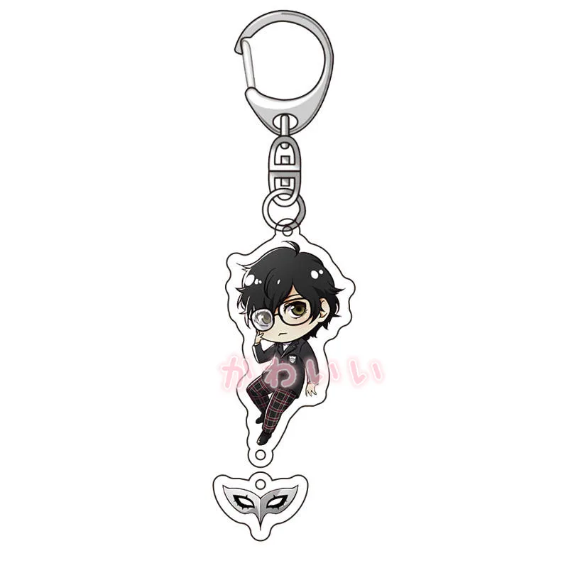 1 Pcs Game Persona 5 Anime P5 Akira Kurusu Anne Takamaki Big Size Acrylic Pendant Double-sided Peripheral Keychain | Украшения и