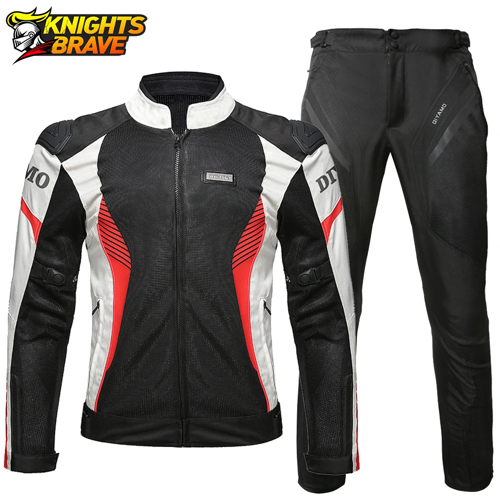 

DIYAMO Motorcycle Jacket Men Chaqueta Moto Summer Motocross Off-Road Jacket Moto Guards Motorcycle Clothing Protective Gear