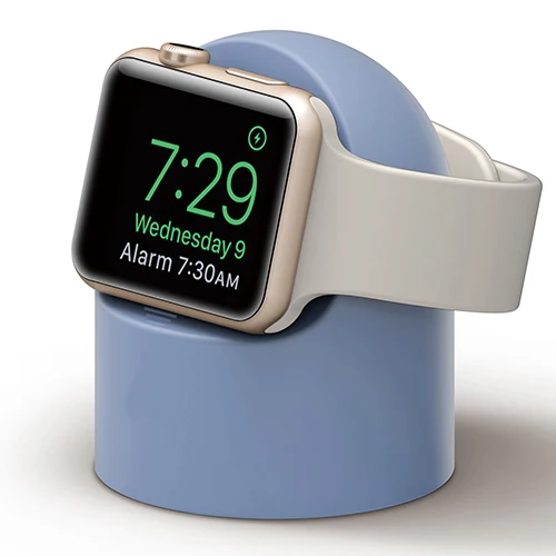 Подставка для зарядного устройства apple watch band apple watch 5 4 3 iWatch band 42 мм 38 мм 44 мм 40 мм Держатель зарядного устройства apple watch аксессуары - Цвет ремешка: Light blue