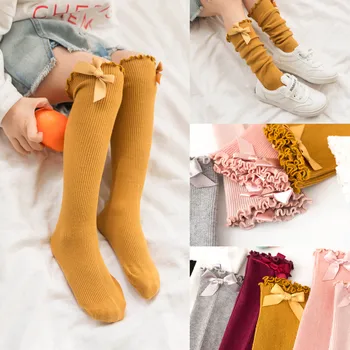 

Kids Toddler Baby Girls Boys Solid Anti-Slip Knitted Long Socks Knee Socks leg warmers наколенники детские Baby Socks#E30