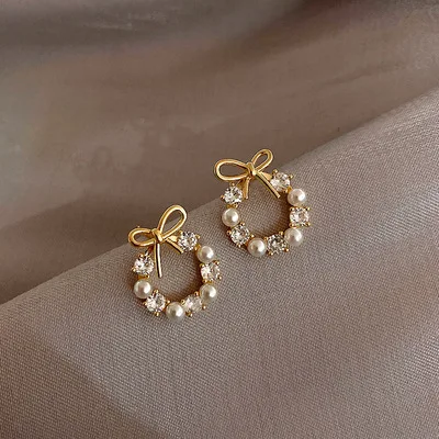Fashion Women's Earrings Set Pearl Crystal Stud Earrings For Women 2021 Boho Geometric Round Flower Tassel Earrings Punk Jewelry 7