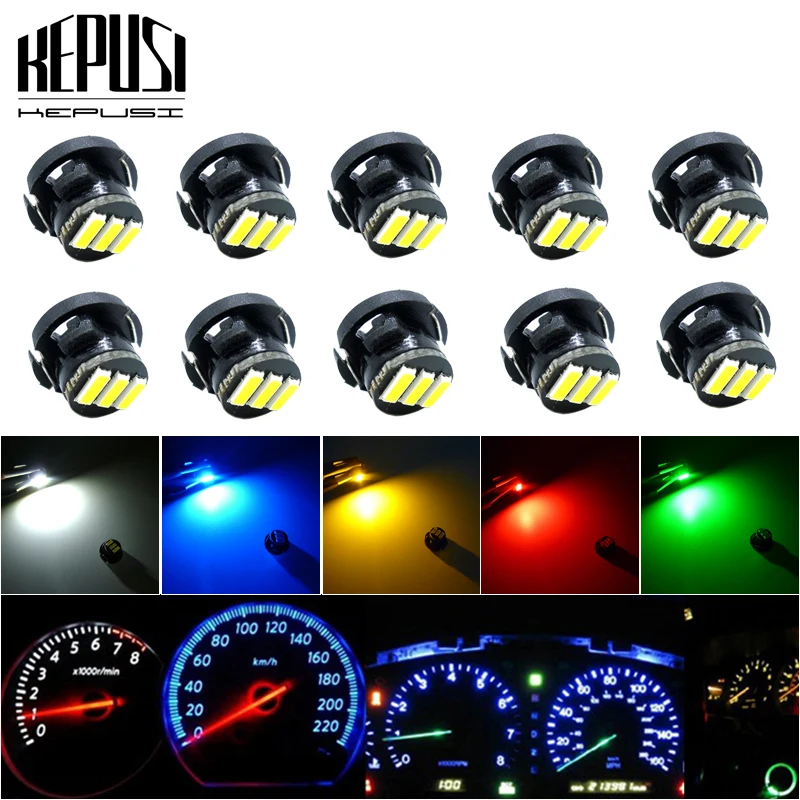 

10x Twist-in Lamp T4.7 Led ACC Automatic Climate Control Dash Instrument Cluster Light Switch Bulb for Saab 9-3 9-5 900 9000