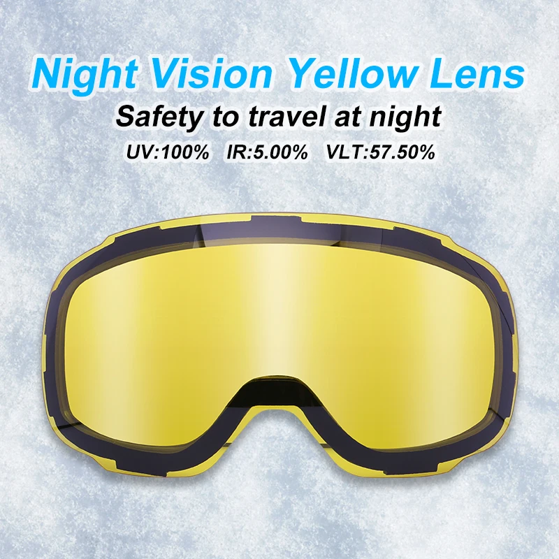 PHMAX Ski Goggles Winter Ski Glasses Magnetic Double Layer Anti-Fog Snow Goggles Protective Snowboard Goggles Case Set Men Women