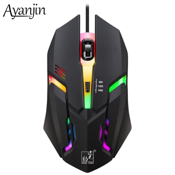

New Mouse Wired Gaming 3 Files DPI Optical PC Gamer Computer Office Mouse LED Color Light Ergonomic Hands Laptop Mice Game Mause
