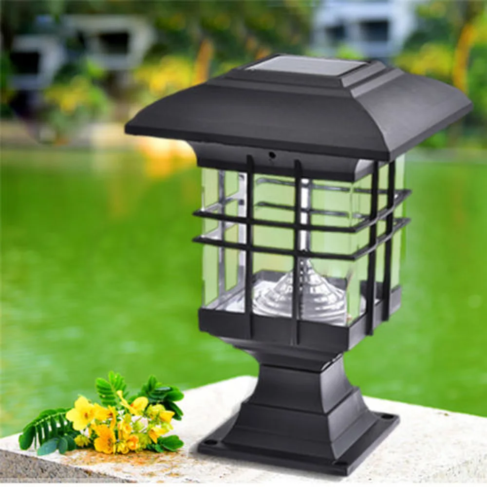 

Landscape LED Light Wall Lamp Garden Path Fence Yard Pillar Lamp Lighting Solar Powered Outdoor Stylish