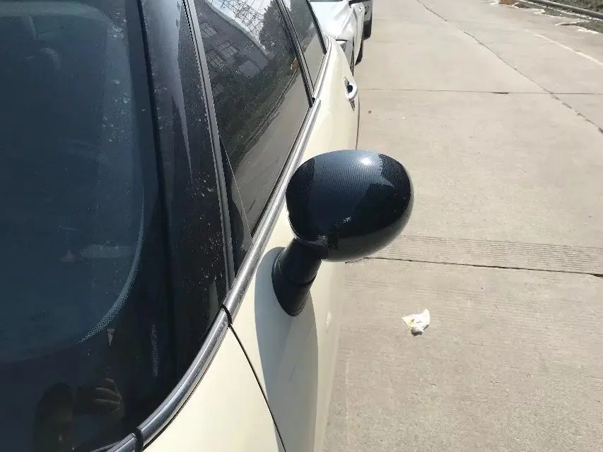 Для Mini Cooper, 2 шт., углеродное волокно, АБС ХРОМ, автомобильная Боковая дверь, зеркало заднего вида, защитная рамка, накладка, аксессуары для стайлинга автомобилей