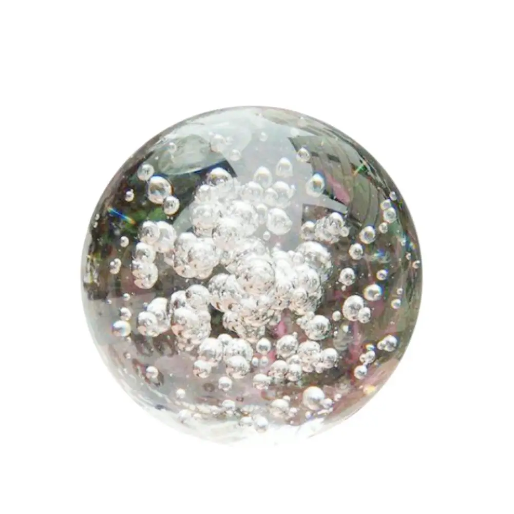 Clear Bubble Art Glass Ball Sphere Paperweight photography Prop 40mm 