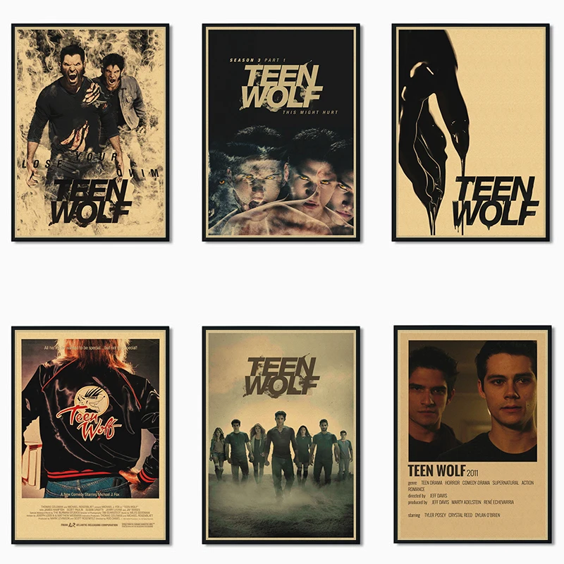 Постер из крафт-бумаги Teen Wolf винтажный постер для бара кафе высокое качество