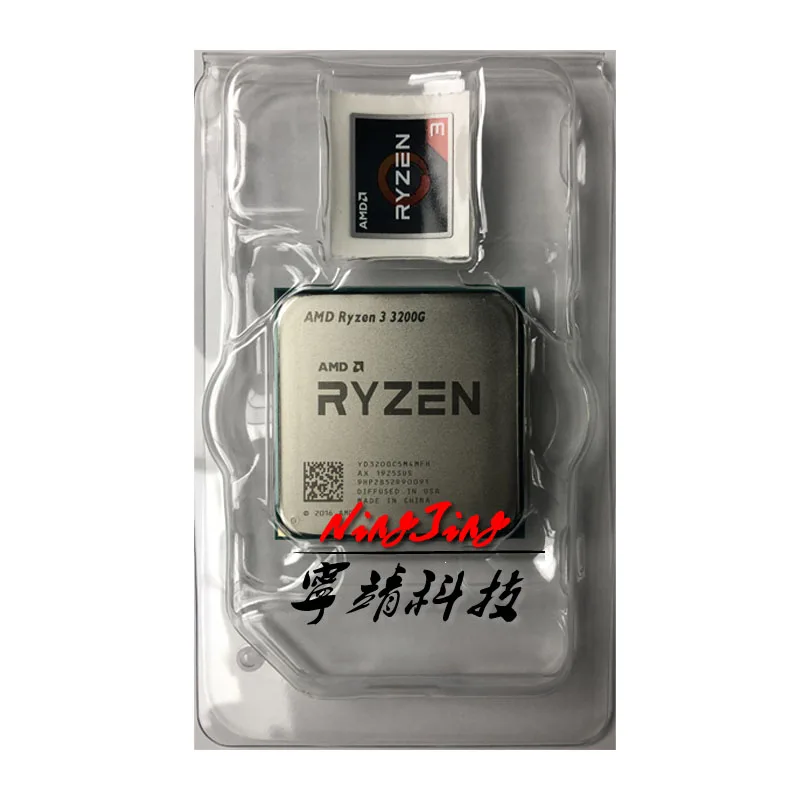 AMD Ryzen 3 3200G R3 3200G 3.6 GHz Quad-Core Quad-Thread 65W CPU Processor  L3=4M YD3200C5M4MFH Socket AM4 New and have fan